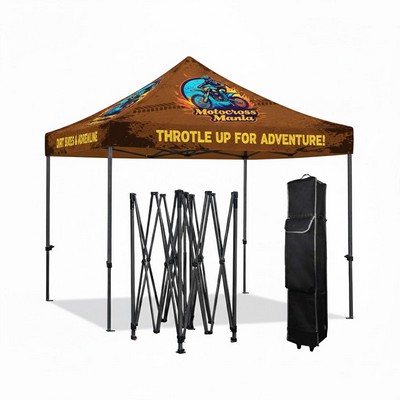 10' Deluxe Black Steel Pop Up Tent