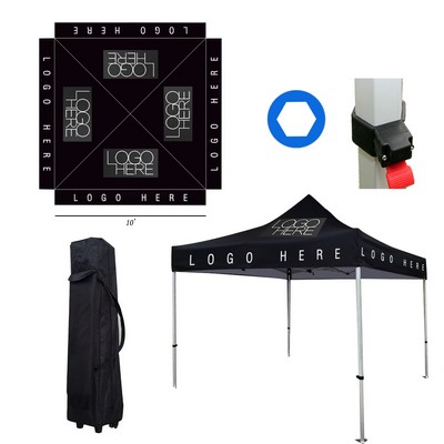 10' x 10' Pop Up Canopy Tent With Roller Bag