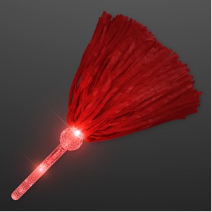 Light Up Team Spirit Red Pom Poms - BLANK