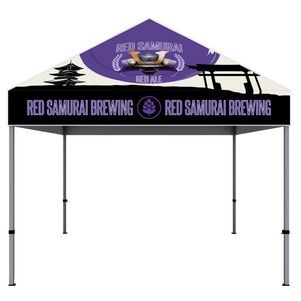 ONE CHOICE 10' Aluminum Canopy Tent Dye-Sub Graphic Package with White Trim